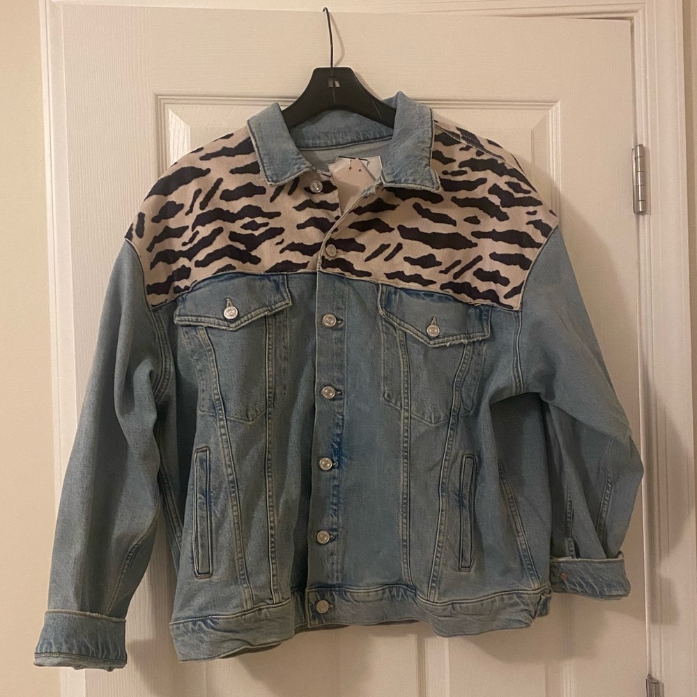 Mother denim drop it drifter denim jacket nwt
